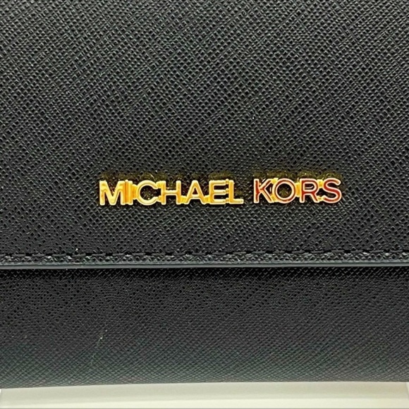 Michael Kors Trifold Wallet Black Leather - Picture 7 of 8